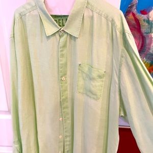 Tommy Bahama sea foam green button down  xxl